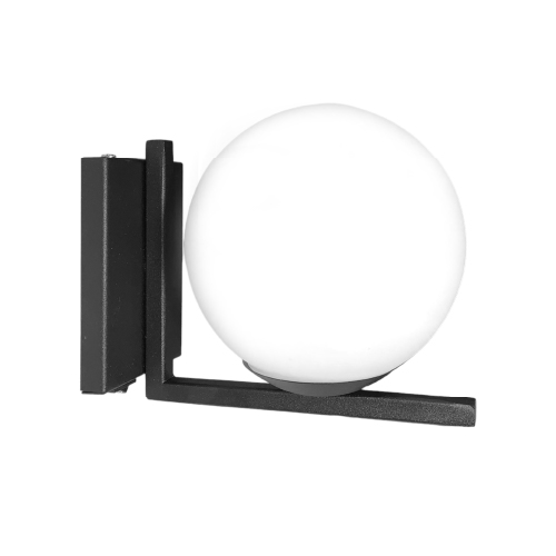 Aplique de pared con globo 8x15 E27 negro